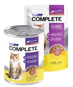 [132232] Complete Trocitos en Salsa Carne Gato Adulto (85 g x 12 u)