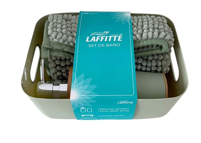 CANASTA ORGANIZADORA DE BAÑO VERDE LAFFITTE