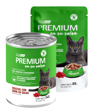 [132233] Premium en su Salsa Carne Gato Adulto (85 g x 12 u)