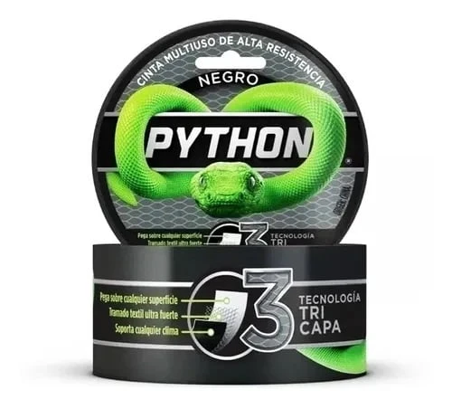 PYTHON ALTA RESISTENCIA 9 MT NEGRO