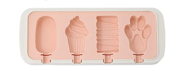 MOLDE DE SILICONA P/ 4 HELADOS - FORMITAS