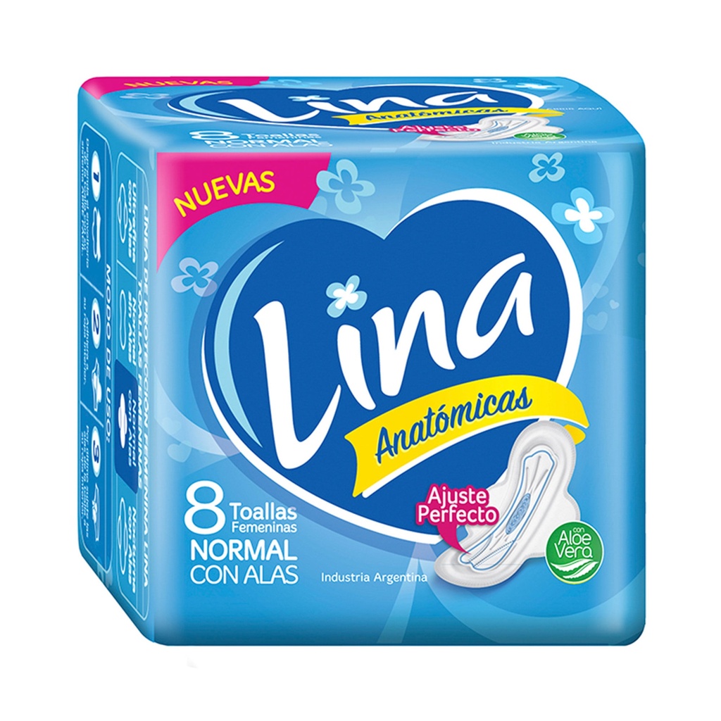 Toallitas Lina Normal Con Alas x 8un