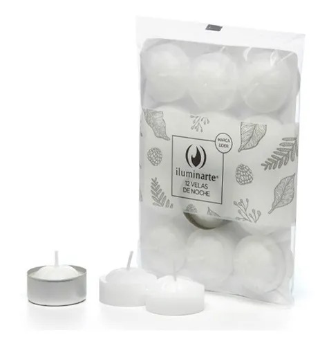 [COG-MIG13-15101] Velas de noche Iluminarte x 12 unidades