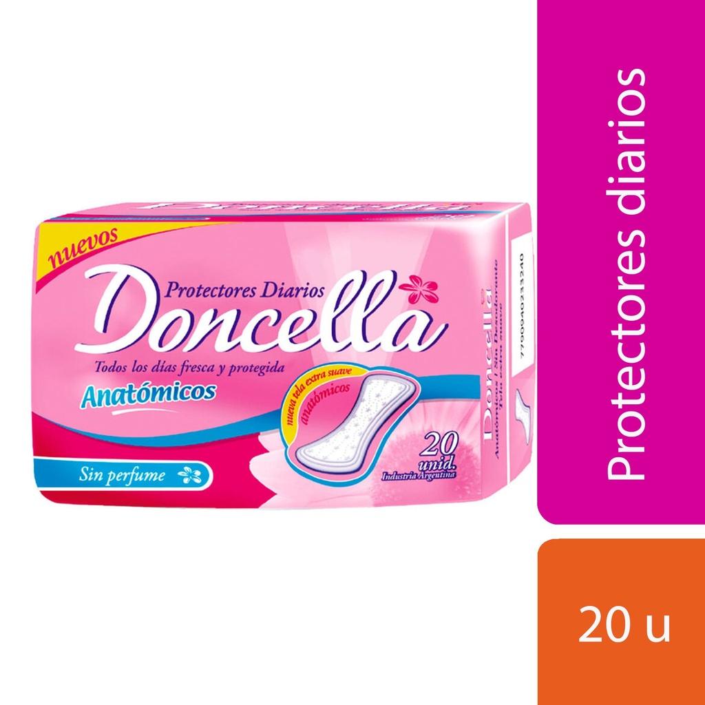 PROTECTOR DIARIO DONCELLA x 20un (sin perfume)
