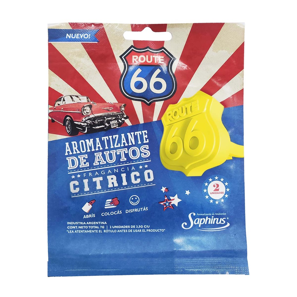 Route 66 Saphirus para auto x 2 unidades