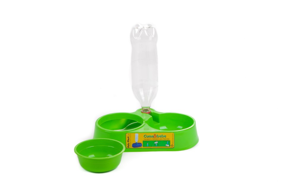 Comedero Doble con Bebedero a Rosca Pets Plast