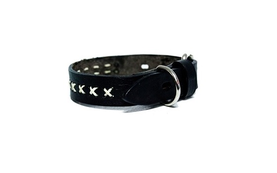 Collar de Cuero con Cruces