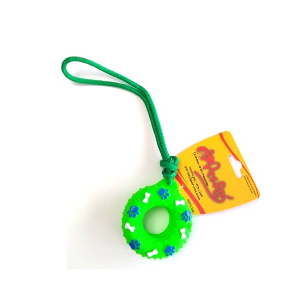 Juguete Rueda Con Puntas 9,5 Cm Con Cordon Largo