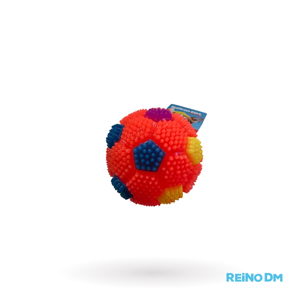 Pelota Lumionosa Con Puntas Y Sonido 4 Cm