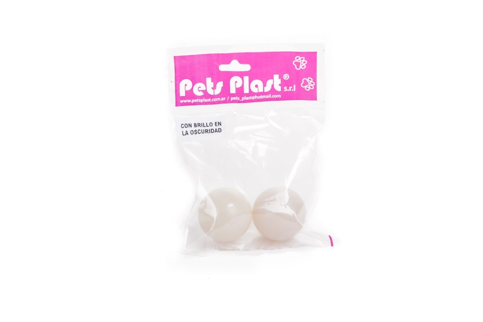 [231272] Pelota De Plastico Chica X 2 Con Brillo En La Oscuridad