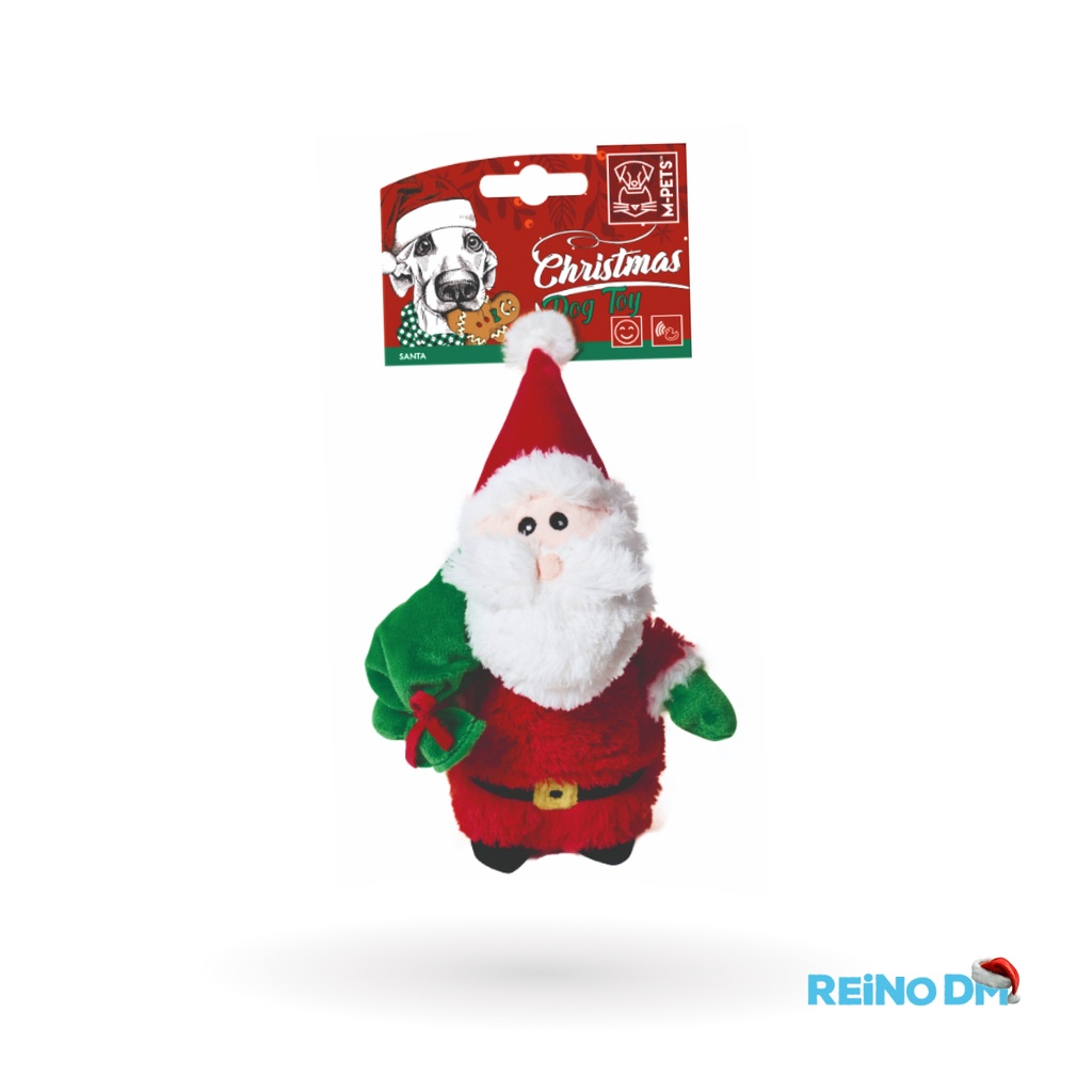 Juguete Christmas Santa Dog Toy Display