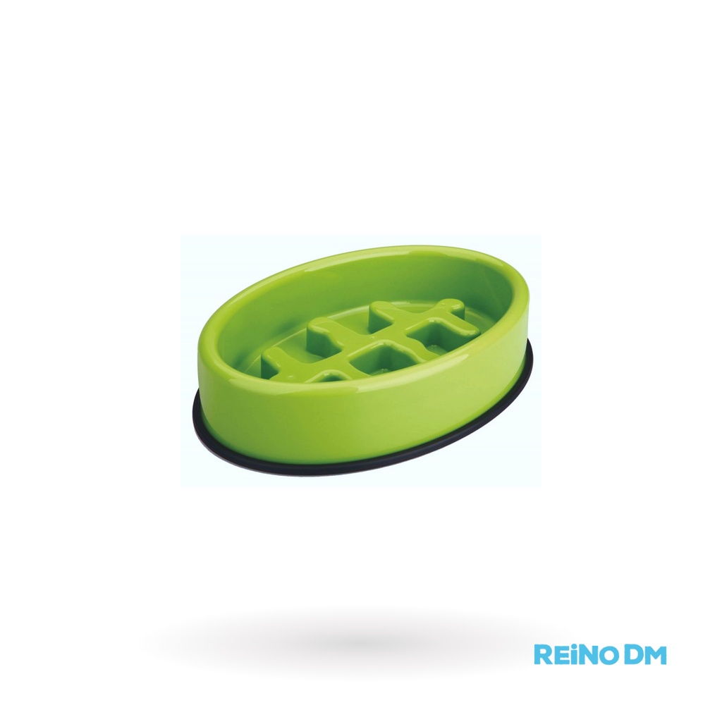 Comedero Fishbone Slow Feed Verde M-Pets