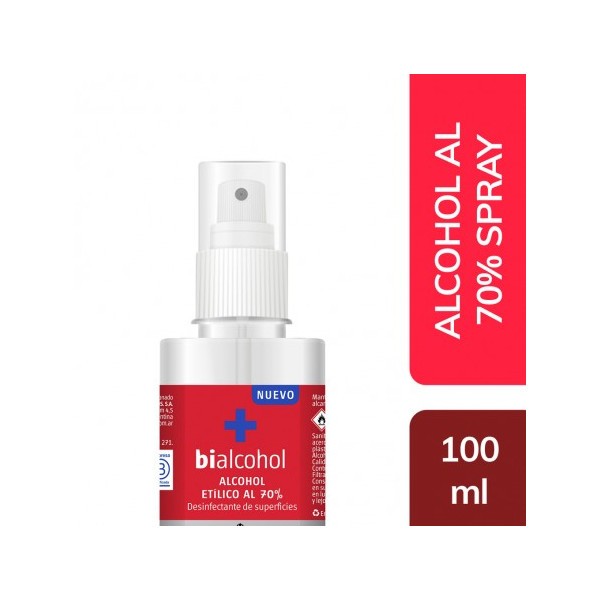 Bialcohol 70º Spray Cosmeticos 100 Ml - PORTA HNOS