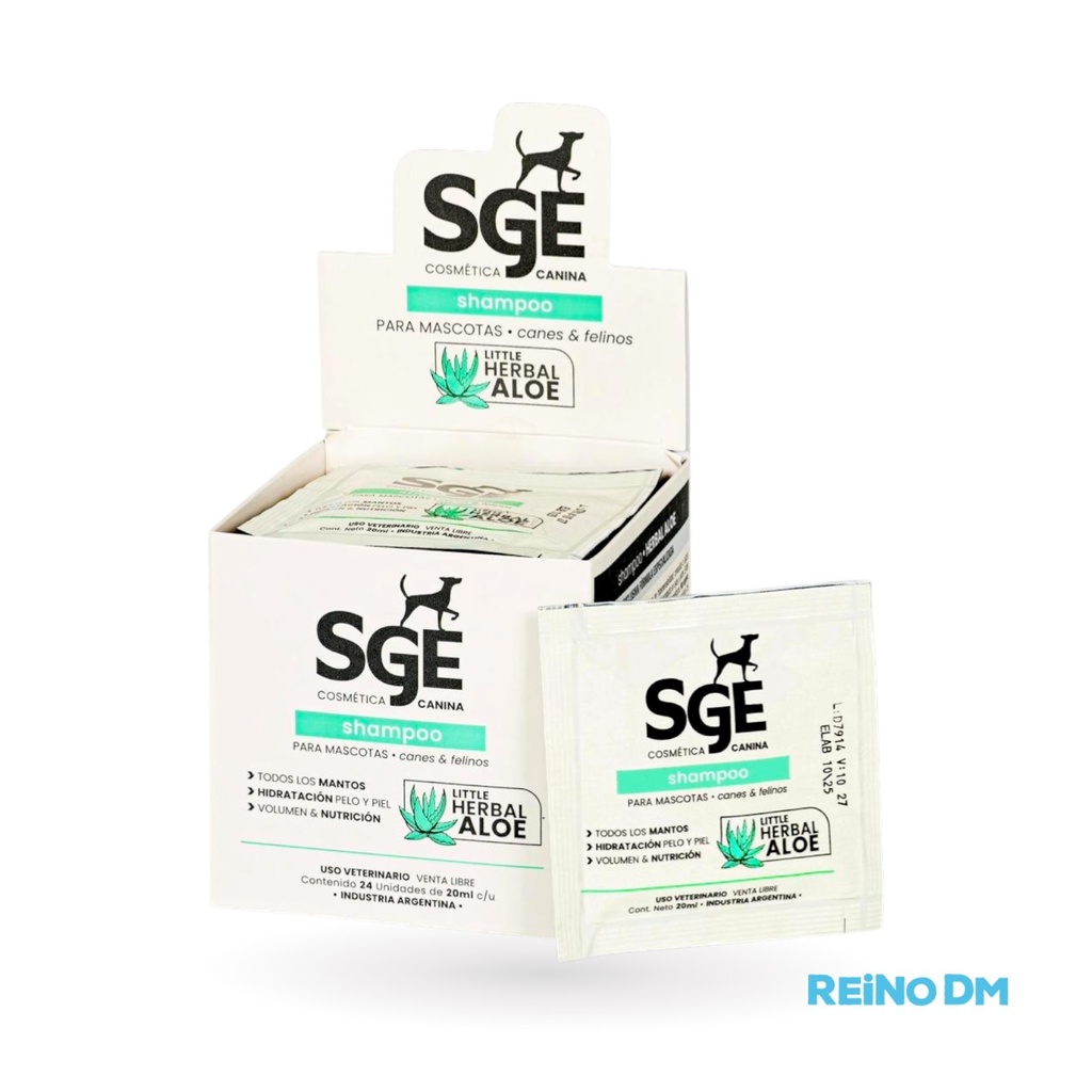 Display Shampoo Herbal Aloe 20Ml X 24 Unidades - SGE