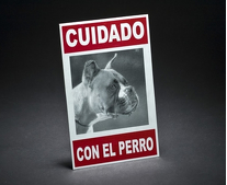 [100112] Cartel Cuidado Boxer Cafran