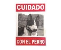 [101622] Cartel Cuidado Bull Terrier Cafran