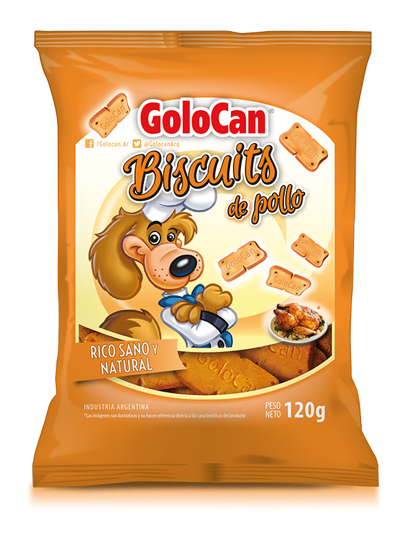BISCUITS DE POLLO 120 GRS X 20 UNID - GOLOCAN