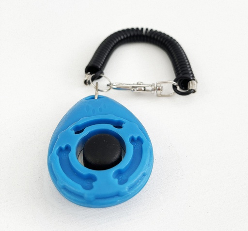 CLICKER TRAINING CON RETRACTIL PARA ADIESTRAMIENTO