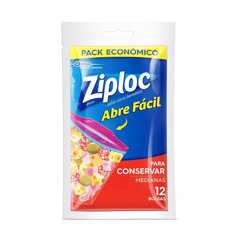 ZIPLOC PARA CONSERVAR MEDIANA X 12U