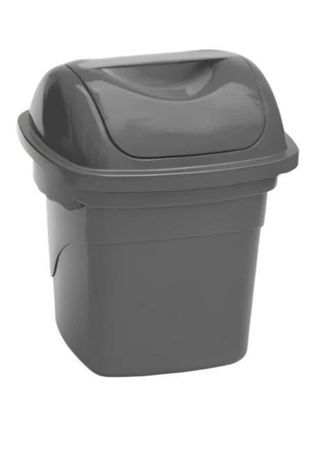 BASURERO VAIVEN 14LT GRIS