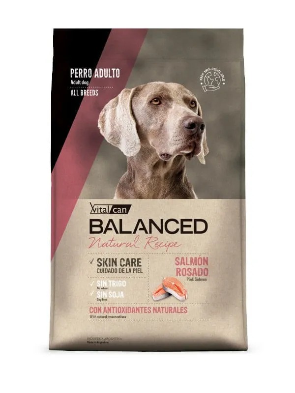 [11932] Balanced Natural Recipe Perro Adulto Salmon Rosado (3 kg)