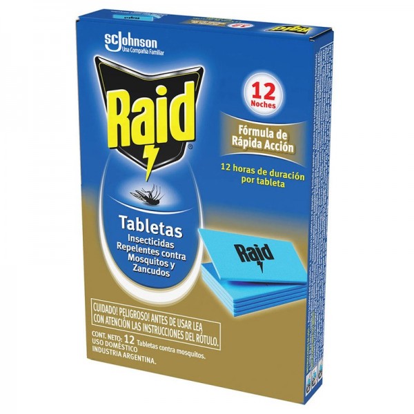 [CAR-78509] Raid tabletas para mosquitos x 12 unidades