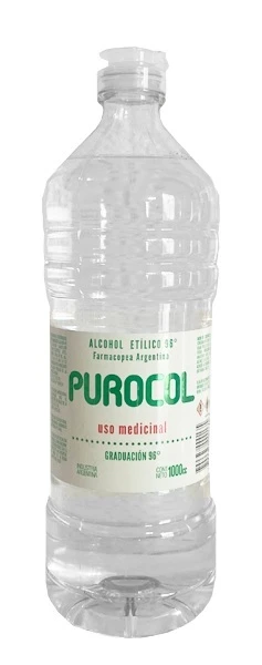 ALCOHOL ETILICO PUROCOL 96º PACK 12 X 1 LT
