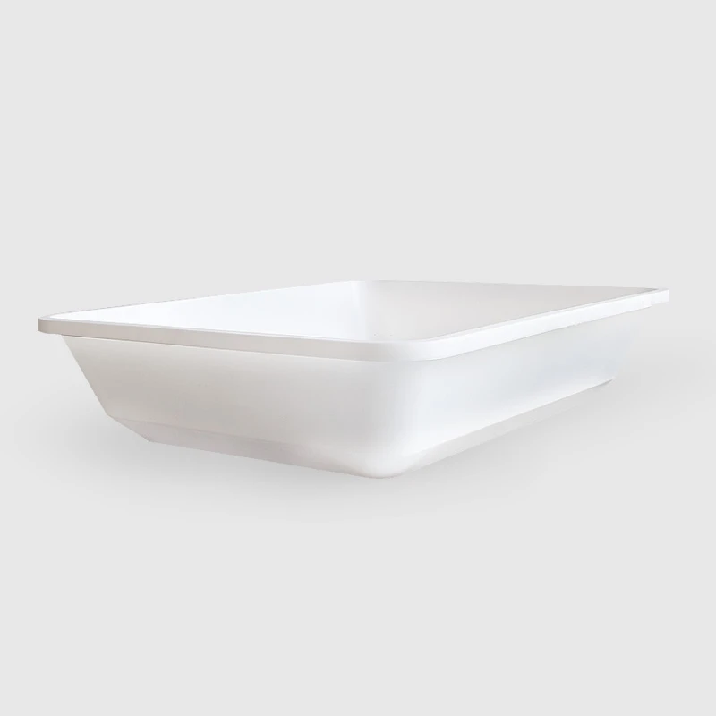BATEA RECTANGULAR BLANCA GRANDE 50x39x11 cm