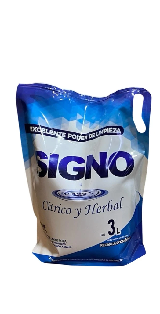 JABON LIQUIDO PARA LA ROPA SIGNO AZUL 3LT